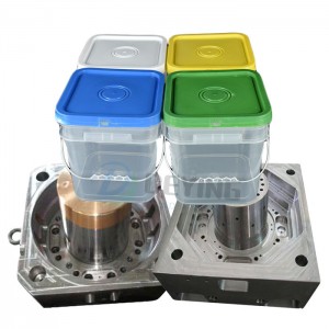 Plastic injection 20L paint bucket mould square gallon bucket mold