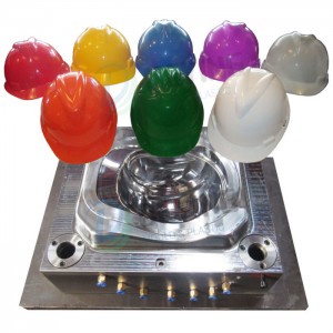 Plastic helmet injection molding line