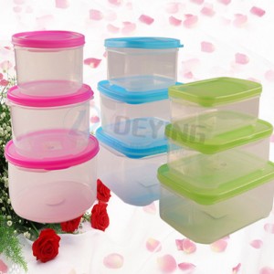 disposable thin wall square round oval 3-compartment crisper mould