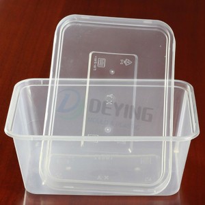 disposable thin wall Rectangle Compartment transparent food lunch box mould