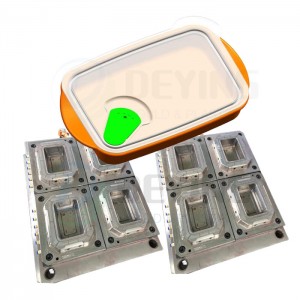 square plastic air tight food container injection mould