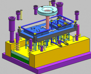 Electric plug socket injection plastic mould