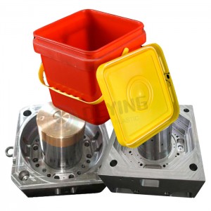 Plastic injection 20L paint bucket mould square gallon bucket mold