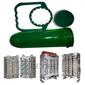 Plastic Injection Pet Preform and water bottle cap & handle mould mold